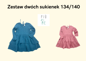 Zestaw dwóch sukienek muślinowych 134/140 Piudime