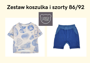 Zestaw koszulka i szorty niebieskie 86/92 Strojmisie
