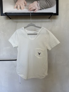 Koszulka bawełniana z krótkim rękawem i okrągłym dekoltem  scoop 9 ecru Booso