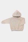 Bluza bawełniana z kapturem Wide beżowa 103 Booso 