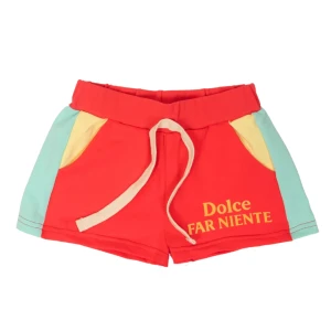 Szorty bawełniane tenisowe Dolce Far Niente czerwone Raspberry Republic