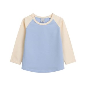 Koszulka bawełniana z długim rękawem niebiesko-beżowa Nimbou