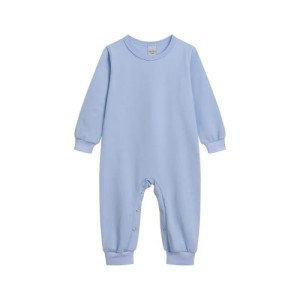 Rampers bawełniany z długim rękawem niebieski Nimbou
