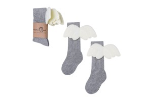 Podkolanówki bawełniane dziecięce Szary Aniołek Mama's Feet