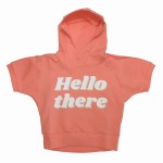 Bluza bawełniana z krótkim rękawem i kapturem Hello Rosie&Lou