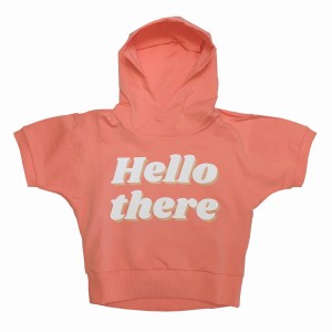 Bluza bawełniana z krótkim rękawem i kapturem Hello Rosie&Lou