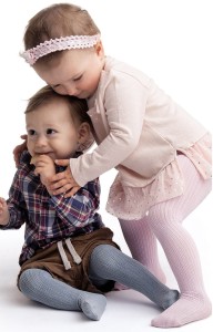 Rajstopy wiskozowe Puchatki niemowlęce różowe Baby Pink Knittex