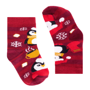 Skarpetki bawełniane świąteczne Kraina Pingwinów Faves