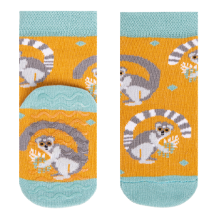Skarpetki bawełniane antypoślizgowe Lemur Madagaskar Faves