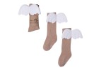 Podkolanówki bawełniane dziecięce aniołki beżowe Mama's Feet