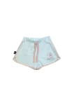 Szorty bawełniane jasnoniebieskie z lamówką Piudime