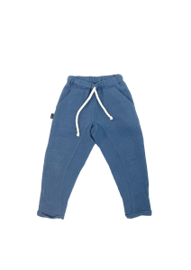 Spodnie haremki z muślinu ciemnoniebieskie Piudime