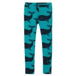 Leginsy bawełniane Wieloryby zielone Kukukid