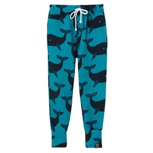 Spodnie bawełniane Wieloryby zielone Kukukid