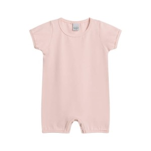 Rampers bawełniany różowy krótki rękaw Nimbou