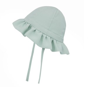 Bambusowy kapelusz z falbanką mięta Samiboo