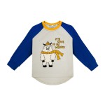 Koszulka bawełniana z długim rękawem Yeti szaro - niebieskie Dear Sophie