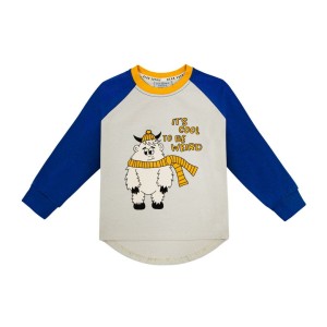 Koszulka bawełniana z długim rękawem Yeti szaro - niebieskie Dear Sophie