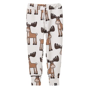 Spodnie z kieszeniami bawełniane beżowe łosie Kukukid