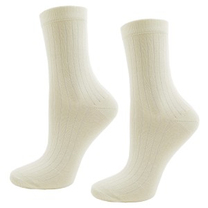 Skarpetki z bawełny merceryzowanej białe Krebo