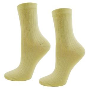 Skarpetki z bawełny merceryzowanej żółte Krebo
