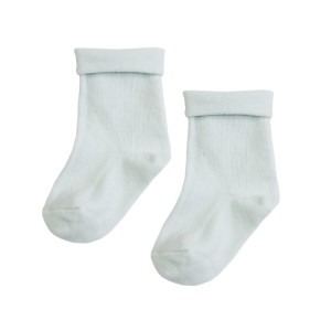 Skarpetki niemowlęce z bawełny organicznej jasnoniebieskie Krebo