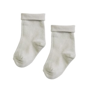 Skarpetki niemowlęce z bawełny organicznej szare Krebo