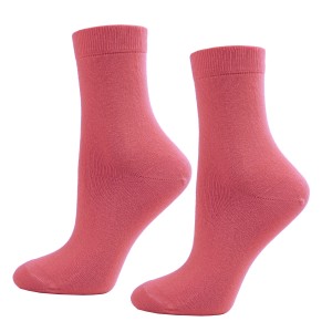 Skarpetki bawełniane ciemnoróżowe Krebo