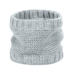 Komin zimowy dziergany szary bawełniany Tuss