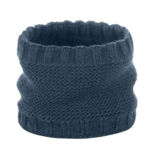 Komin zimowy dziergany niebieski bawełniany Tuss