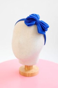 Opaska z potrójną kokardą chaber Manufaktura Falbanek