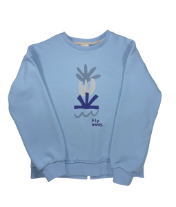 Bluza niebieska bawełniana Fly Away Piudime