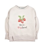 Bluza bawełniana Truskawki z haftem ecru Strojmisie (Rozmiar ubrania: 86-92; kolor ubrania: beżowy)