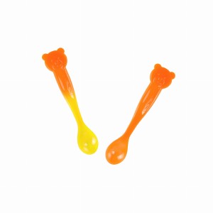 Łyżeczki zmieniające kolor - Pomarańczowy Miś, 2 szt. Kidodo