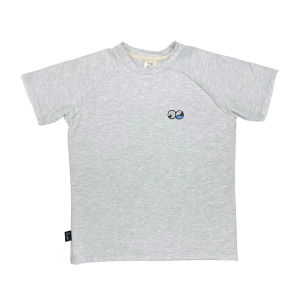 Koszulka z krótkim rękawem Oczy szary melanż Piudime 