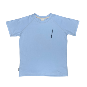 Koszulka bawełniana z krótkim rękawem niebieska Piudime