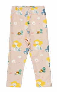 Leginsy niemowlęce bawełniane Syrenki różowe Nimbou