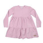 Sukienka bawełniana z długim rękawem Lea różowa Tuss