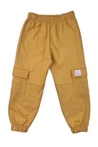 Spodnie bawełniane cargo musztardowe Hey Popinjay