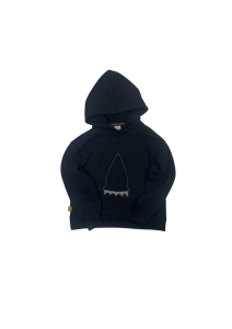 Bluza bawełniana ocieplana z kapturem Galaxy czarna Piudime