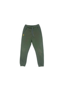 Spodnie bawełniane, ocieplane zielone Piudime
