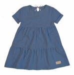 Sukienka Lea letnia muślinowa niebieska Tuss