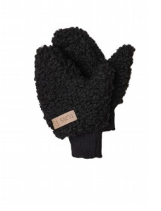 Rękawiczki bawełniane z jednym palcem czarne a'la baranek Tuss