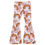 Leginsy -  dzwony  bawełniane Tęcza Lilac Kukukid 