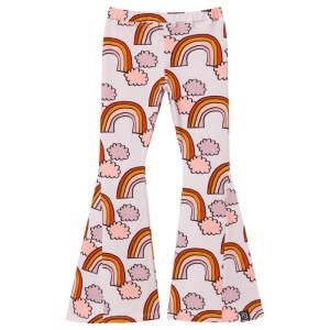 Leginsy -  dzwony  bawełniane Tęcza Lilac Kukukid 