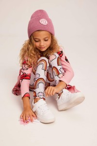 Czapka zimowa z wełną merino różowa Kukukid