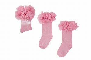 Podkolanówki bawełniane z falbanką Tutu landrynka Mama's Feet