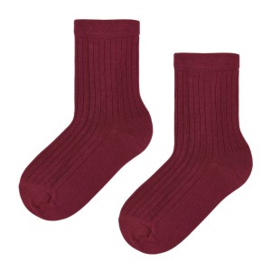 Skarpetki z bawełny organicznej bordo Krebo