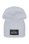 Czapka beanie prążek jasnoszara  I'm not bebe