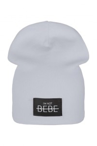 Czapka beanie prążek jasnoszara  I'm not bebe
